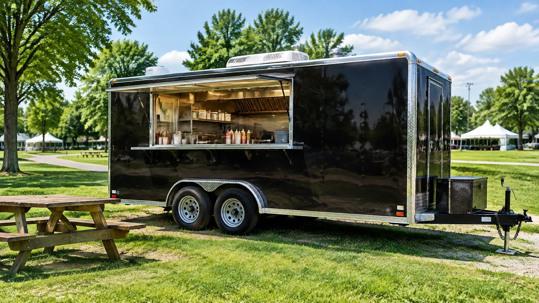 Food trailer at an outdoor venue