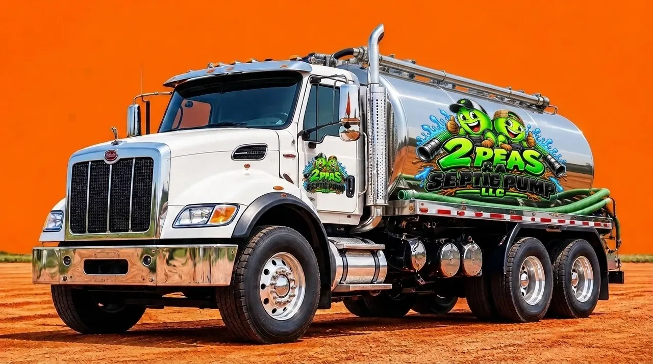 Septic vacuum tanker truck ready for service