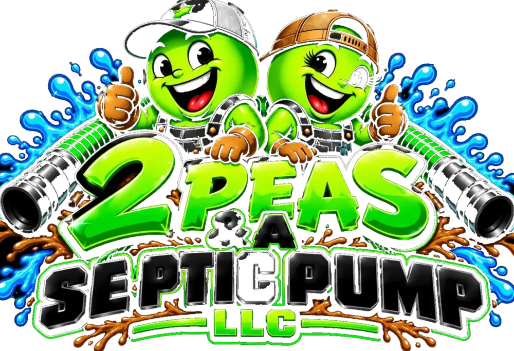 2 Peas & A Septic Pump LLC mascot logo